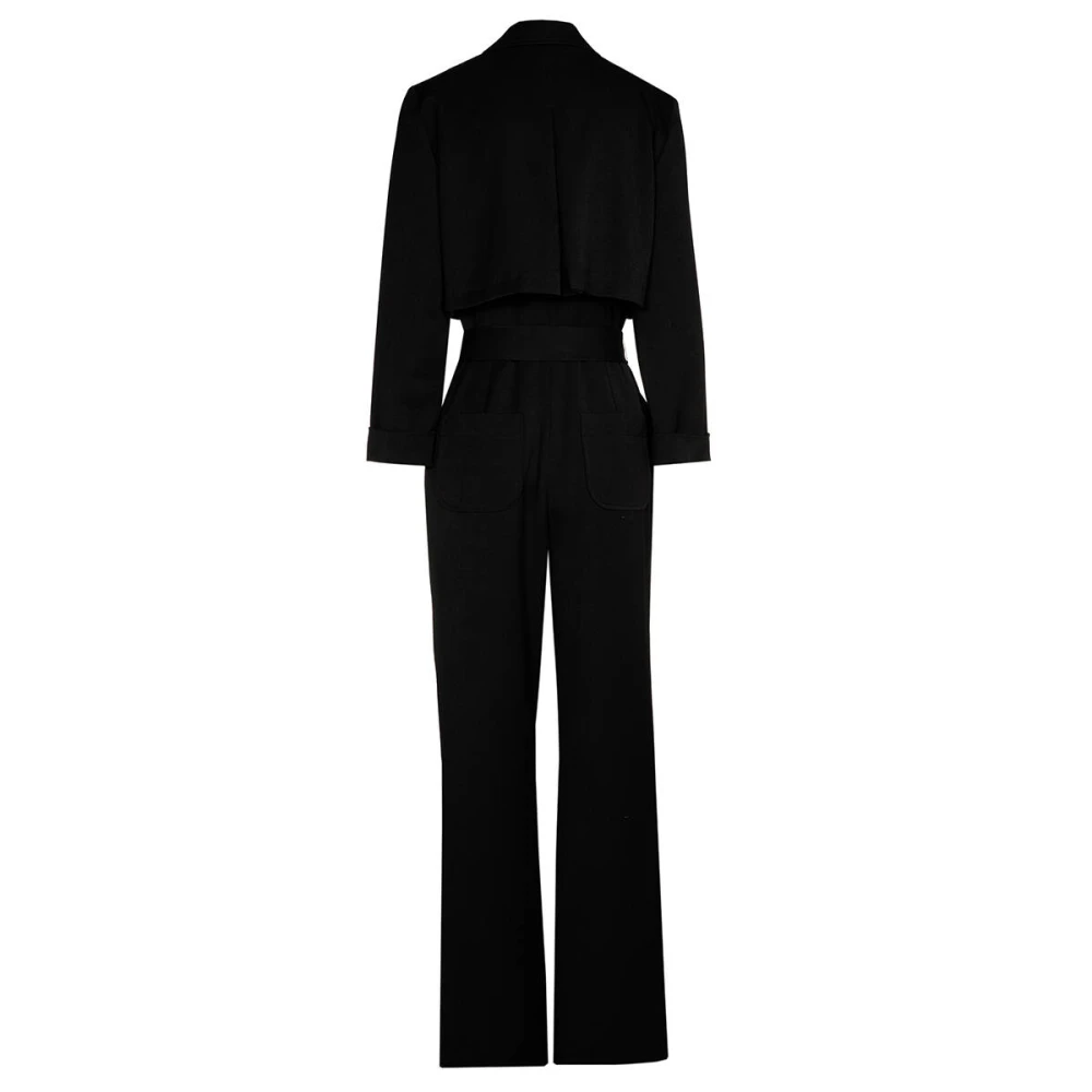 Caroline Biss Elegante Jumpsuit met Recht Been Black Dames