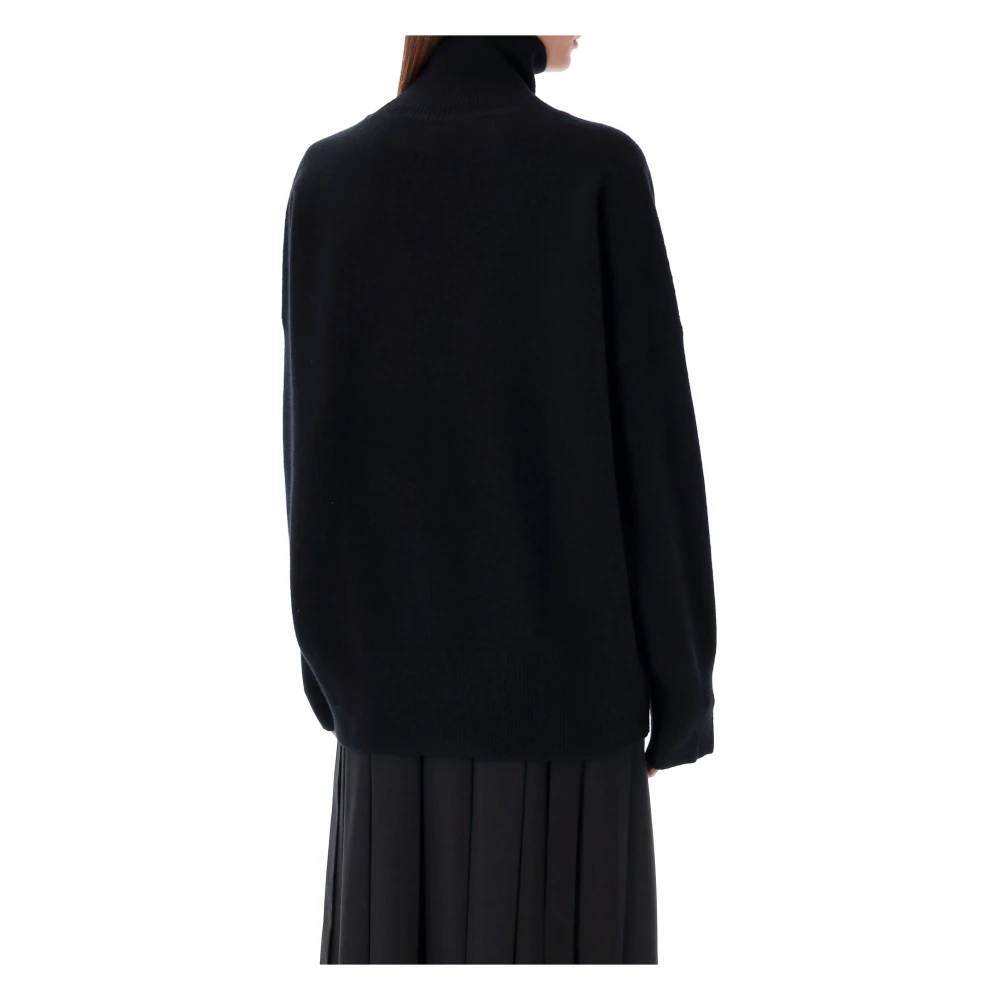 Róhe Zwarte coltrui breiwerk Aw24 Black Dames