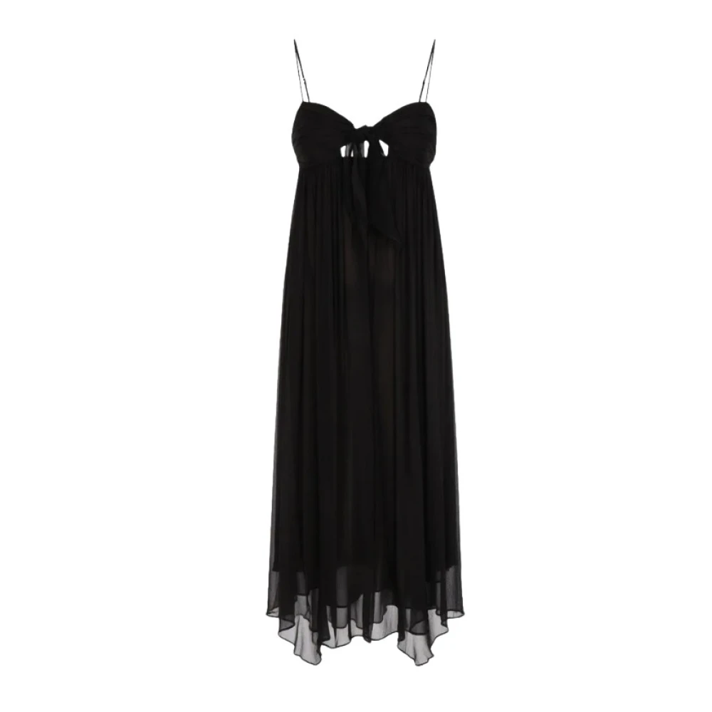 Twinset Women's Black Long Dress - Maxi Dresses - M- Dresses