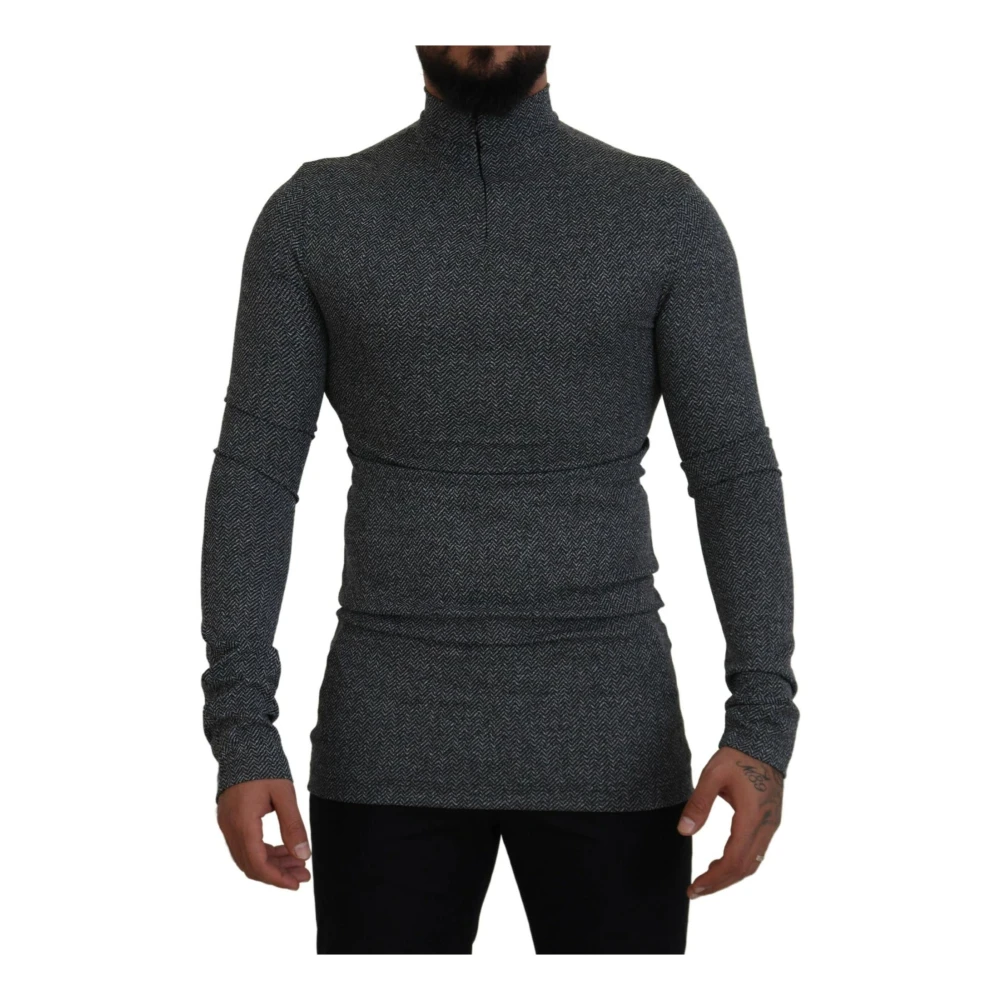 Dolce & Gabbana Men's Gray Dark Logo Pullover Jumper Medium