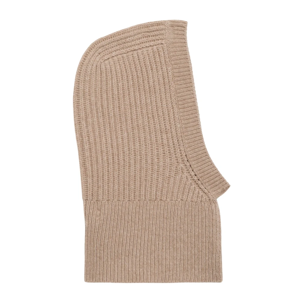 IVY OAK Geribbelde Merinowol Bivakmuts Beige Dames