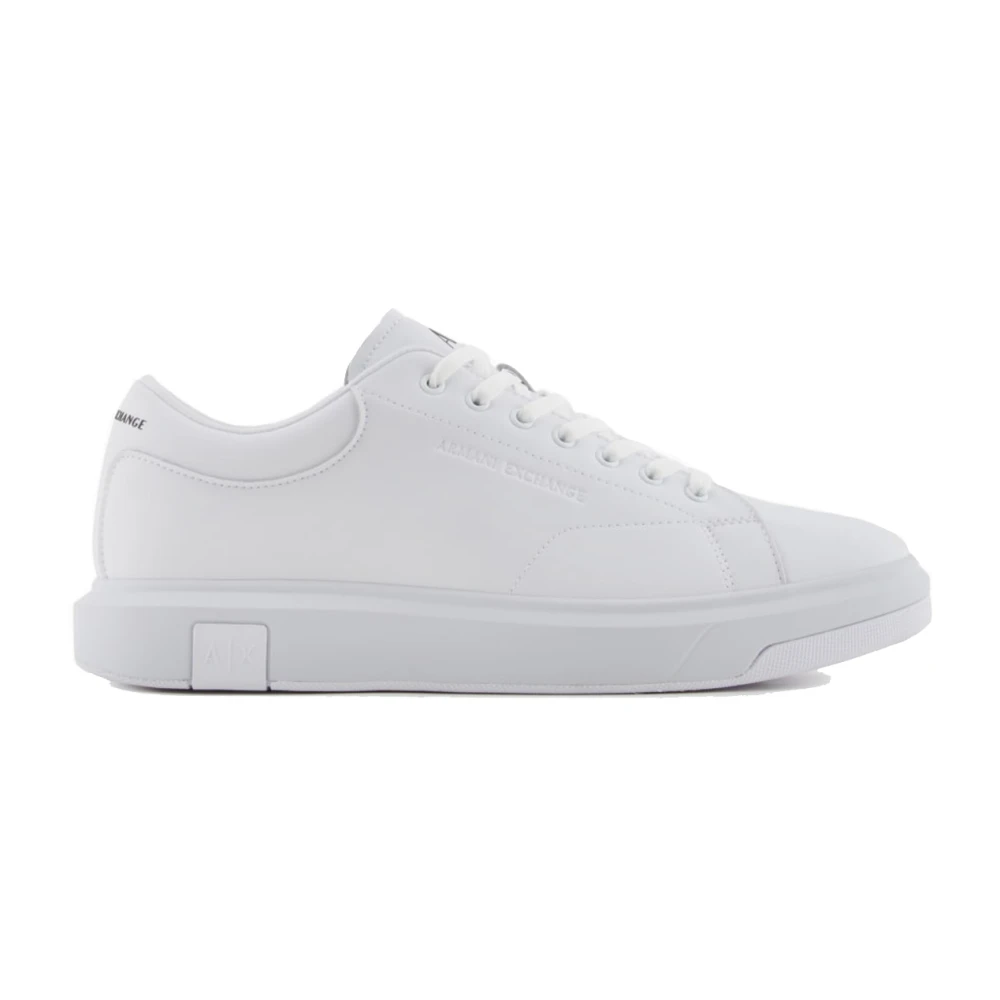 Armani Exchange Men's White Leather Trainers - Sneakers - 9 Uk - Shoes