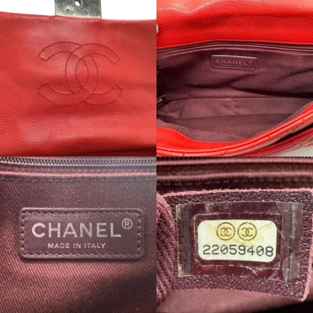 Chanel Vintage Pre-owned Leather shoulder-bags Red Dames