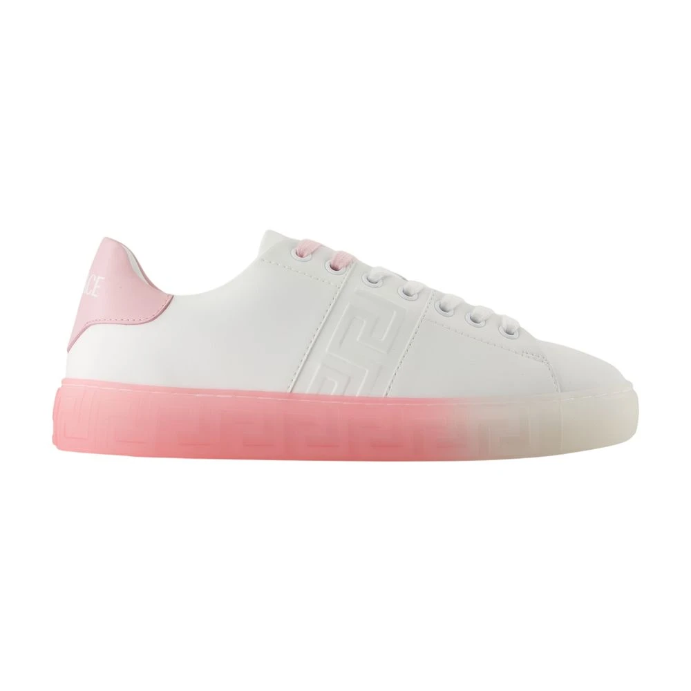 Versace Women's White Bio Leather Trainers - Sneakers - 7 Uk - Shoes