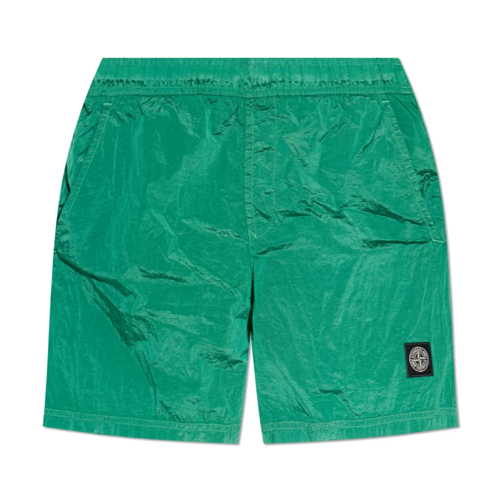 Stone Island Green Beachwear, Male, S, Swim Shorts