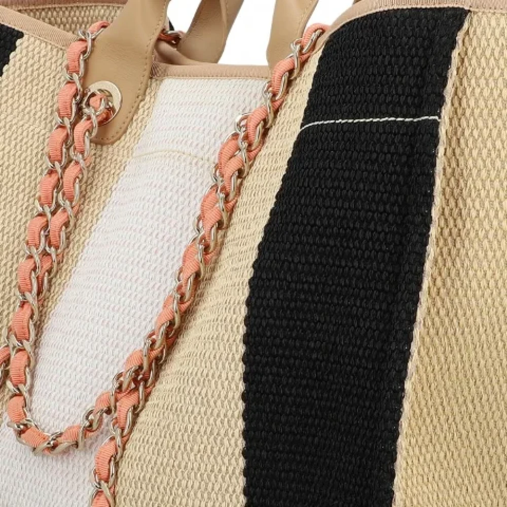 Chanel Vintage Pre-owned Raffia chanel-bags Beige Dames
