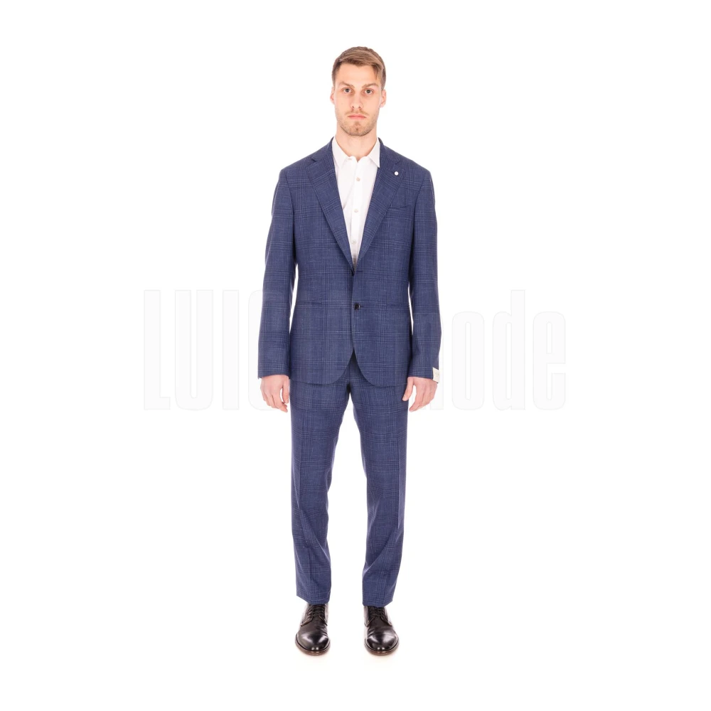 Luigi Bianchi Mantova Elegante Jurk Blue Heren