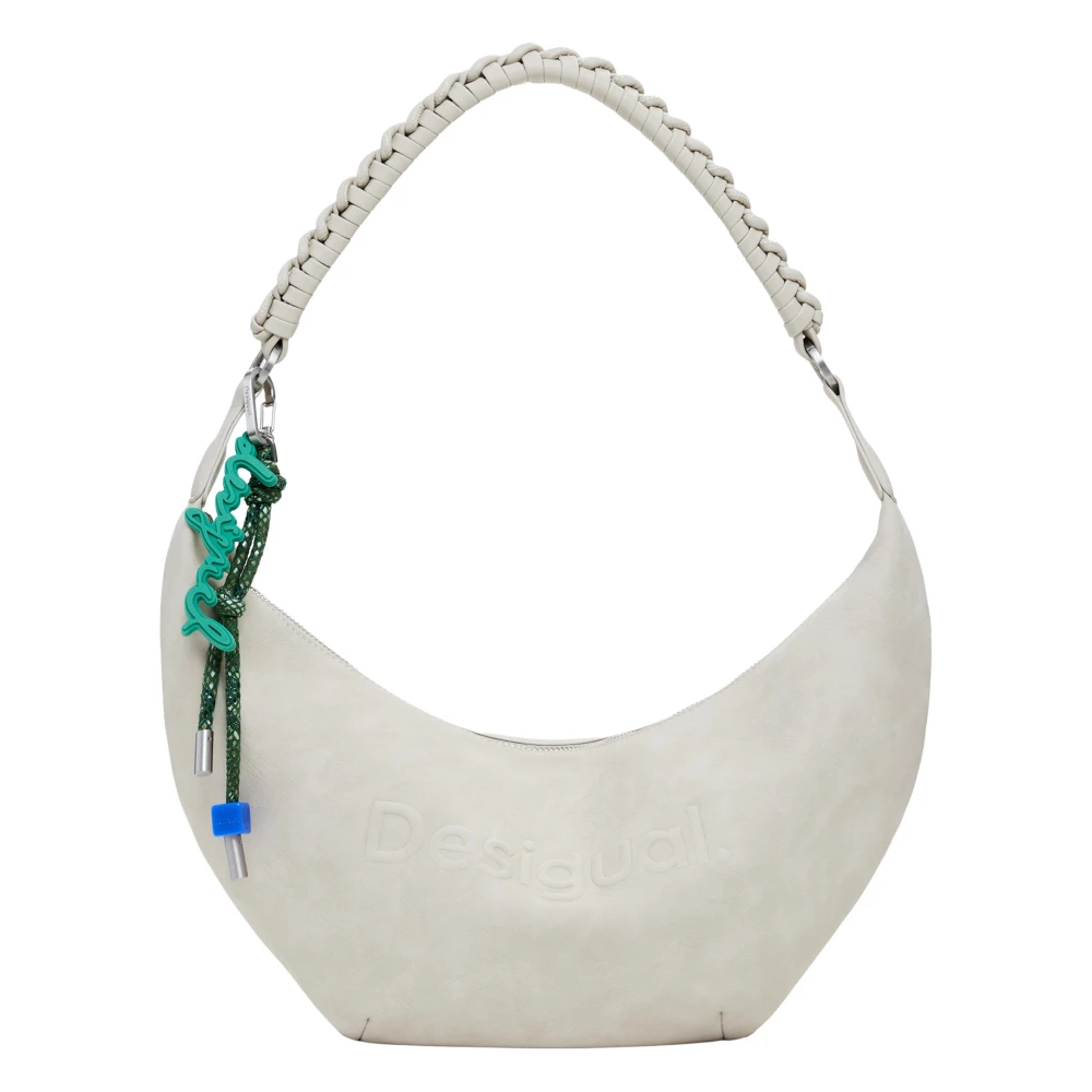 Desigual Women's Beige Half Logo Zante Bag