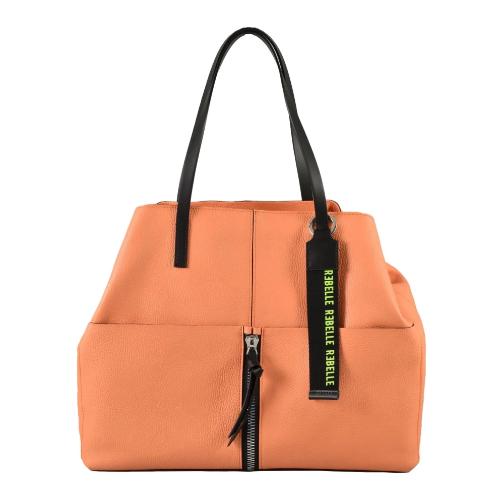 Rebelle Leren Schoudertas Orange Dames