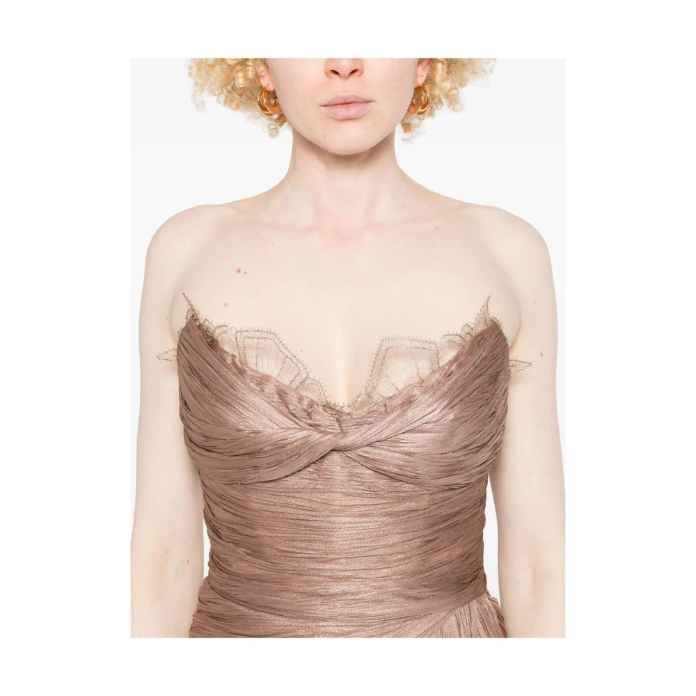 Maria Lucia Hohan Roze Jurk met Benig Korset en Strik Pink Dames