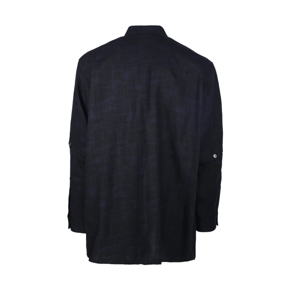 Off White Zwart Logo Linnen Overshirt Black Heren