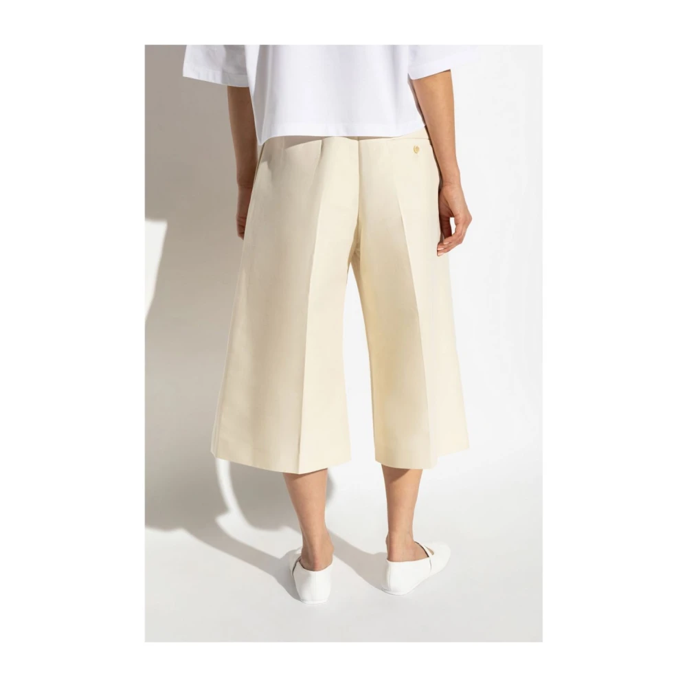 Marni Beige Logo Bermuda Shorts Beige Dames