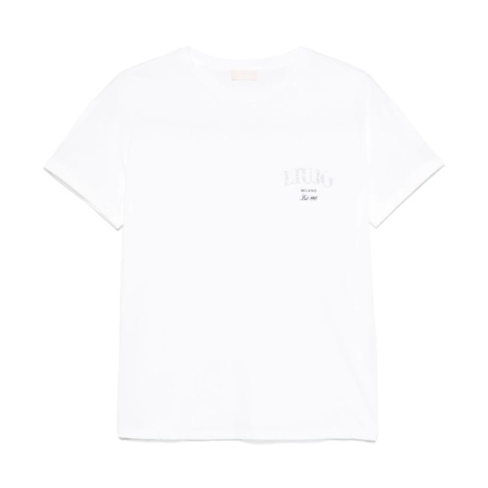 Liu Jo Witte Logo T-shirt en Polo White Dames