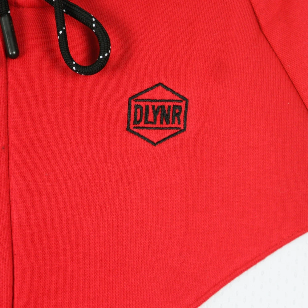Dolly Noire Vega Zip Hoodie Rood Wit Zwart Red Heren