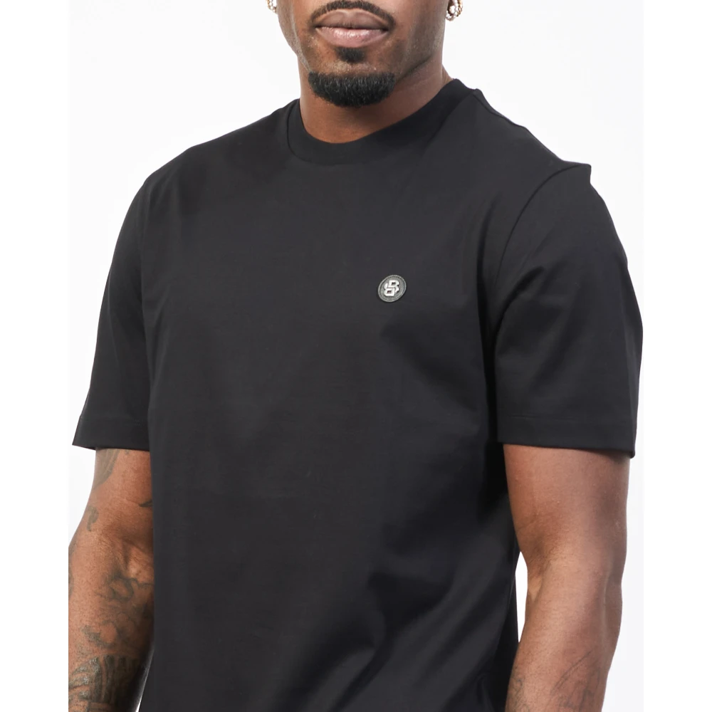 Hugo Boss Zwart T-shirt met Double B monogram Black Heren