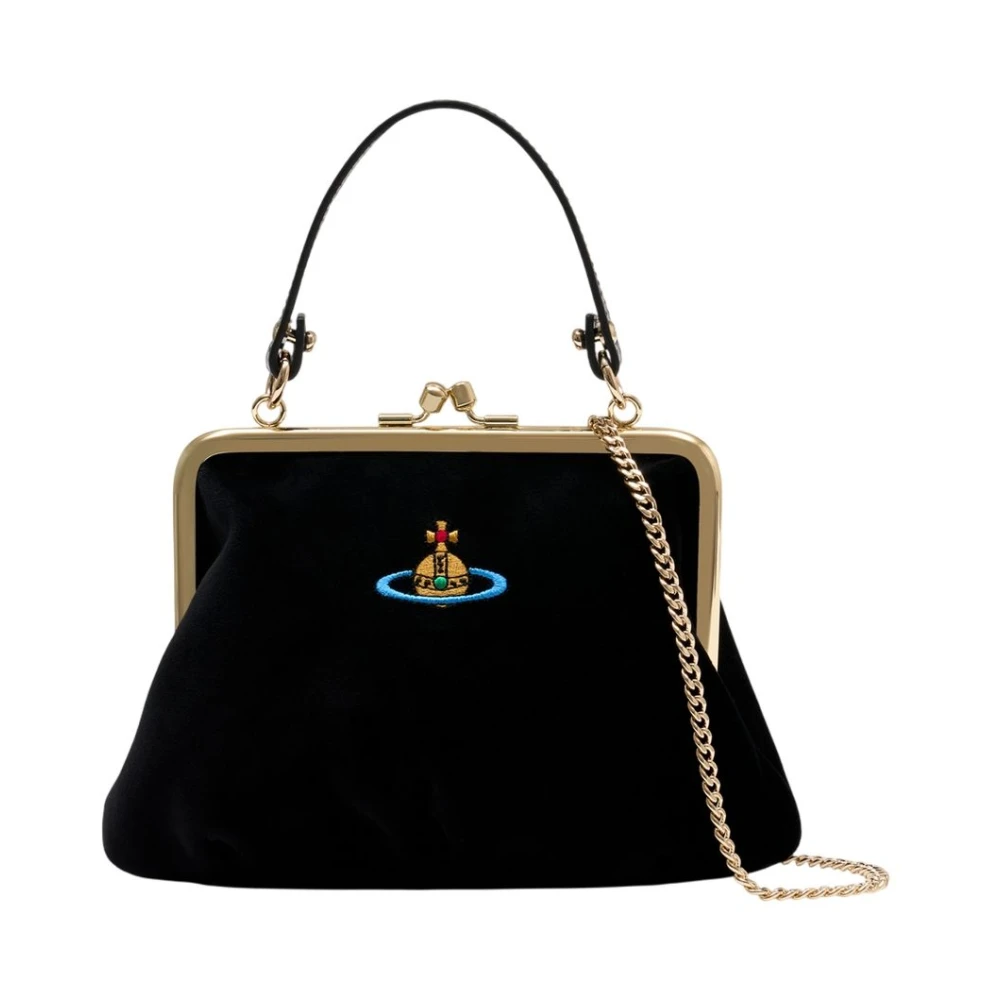 Vivienne Westwood Donna Nero - Borsa Con Telaio Nonna - Bags - One Size