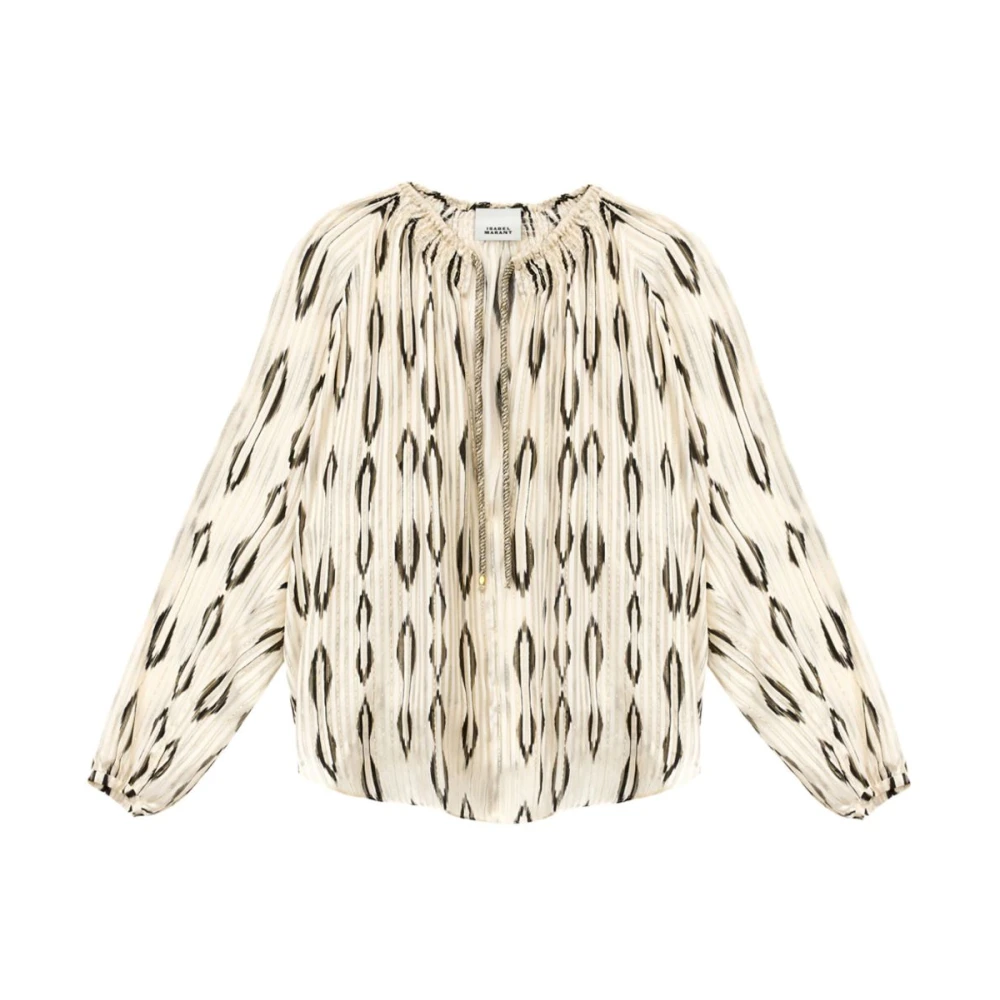 Isabel marant Beige Zijde Metallic Topwear Beige Dames
