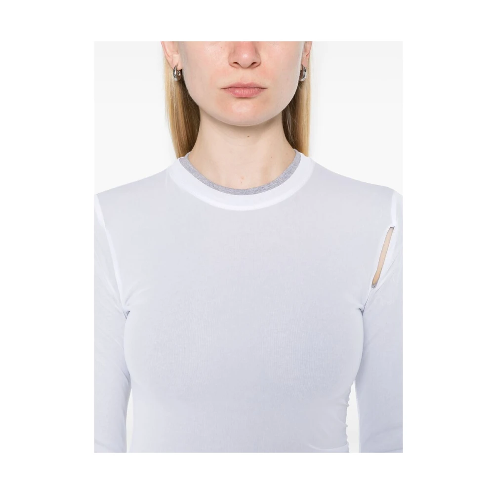 Christopher Esber Witte Gelaagde Crew Neck Sweater White Dames