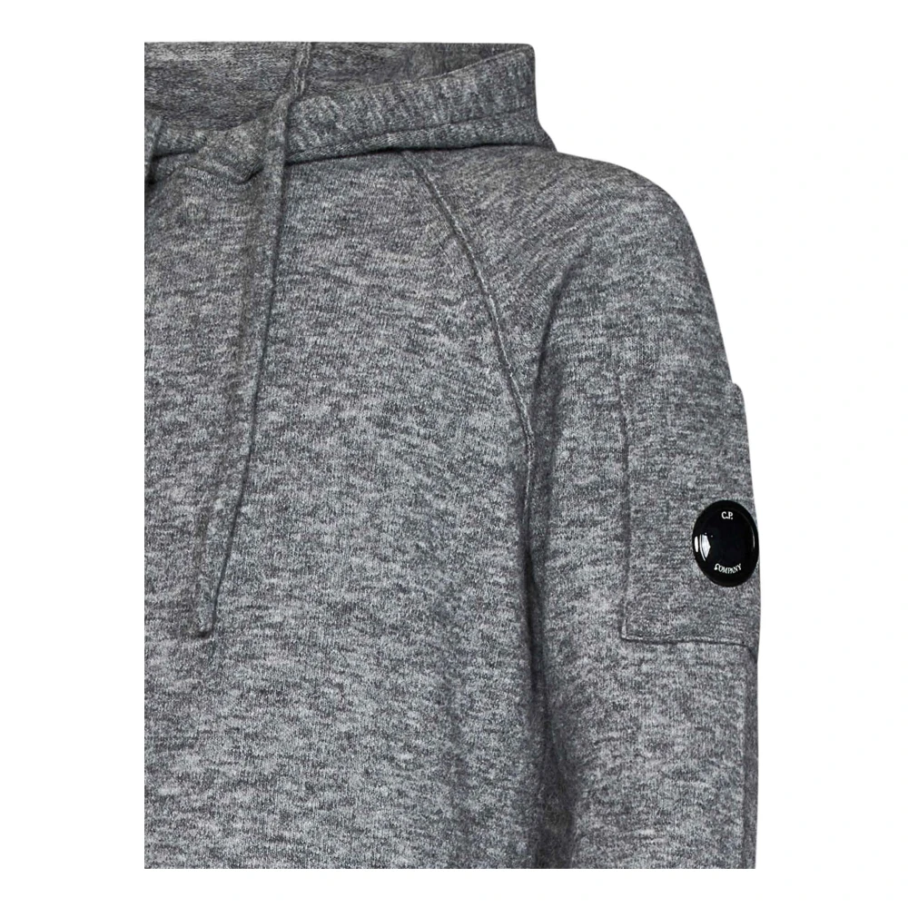 C.P. Company Grijze Trui met Lens Detail Gray Heren