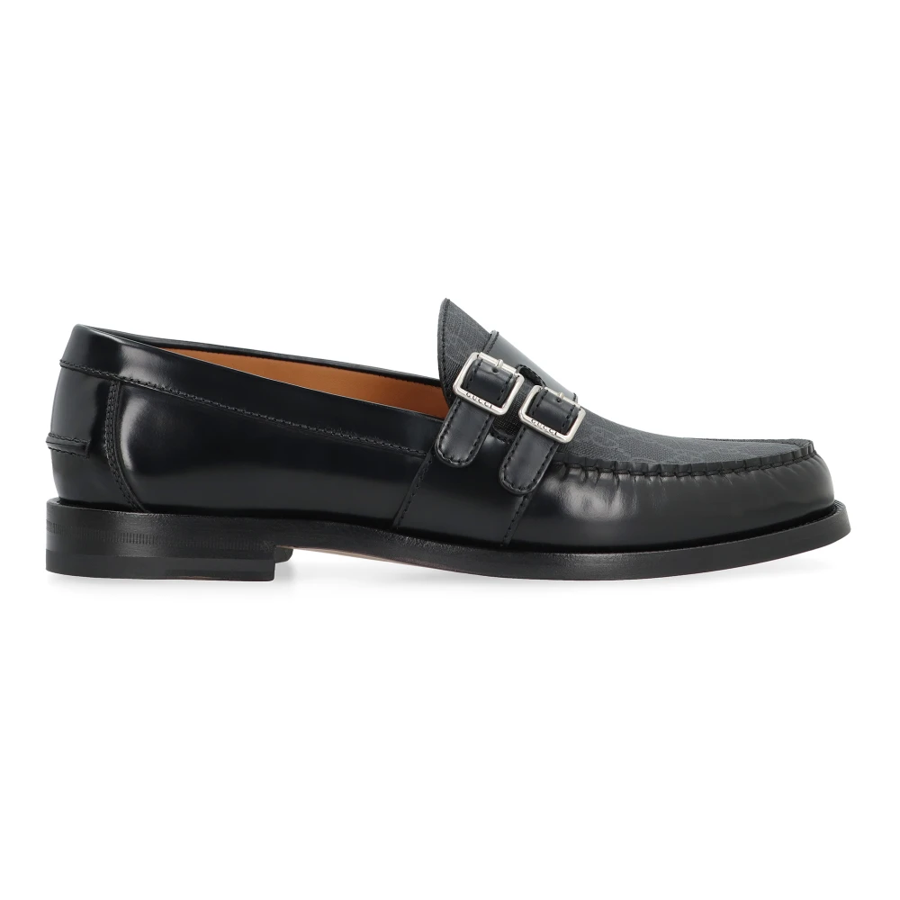 Gucci Klassieke leren loafers met jacquard-detail
