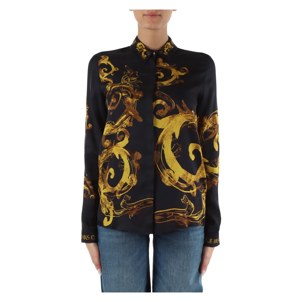 Versace Jeans Couture Decoratieve Twill Viscose Shirt Multicolor Dames