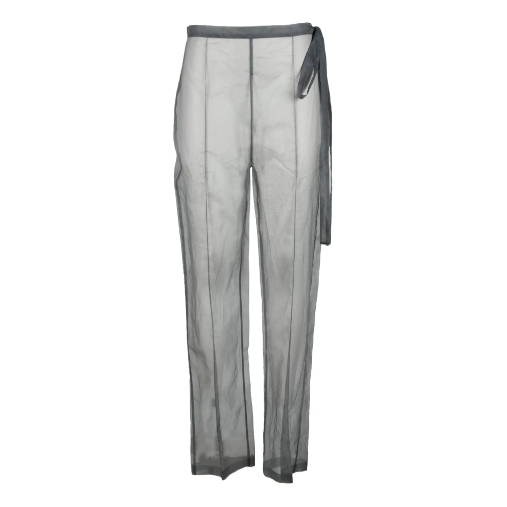 PATRIZIA PEPE Elegante Polyester Broek Gray Dames