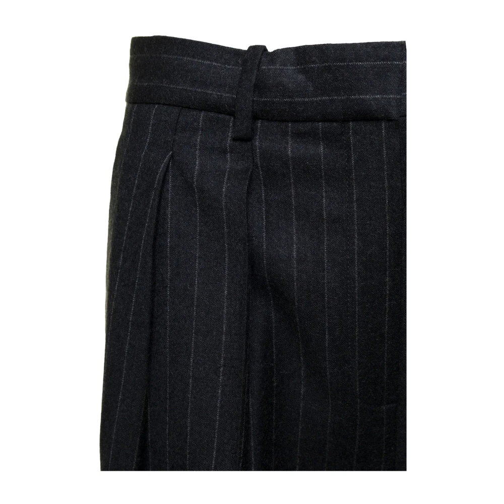 Theory Grijze Pinstripe Broek Gray Dames