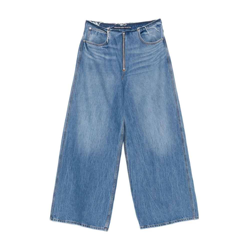Alexander Wang Women's Blue Surge Wide Leg Jean - Wide Jeans - W25 - Jeans