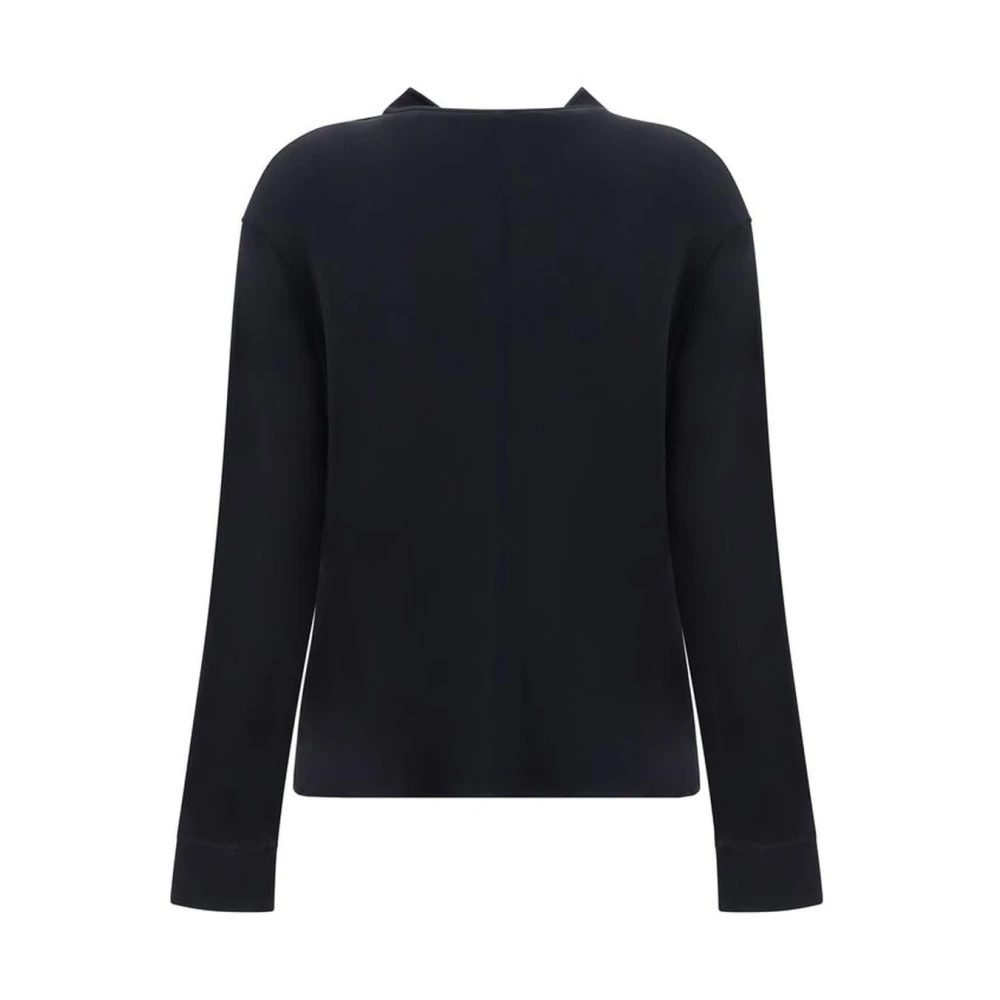 The Row Monochrome Knoop Voorkant Trui Black Dames