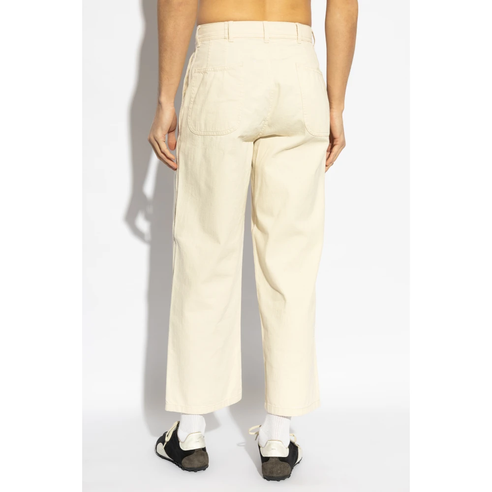 Maison Margiela Hoge taille broek Beige Heren