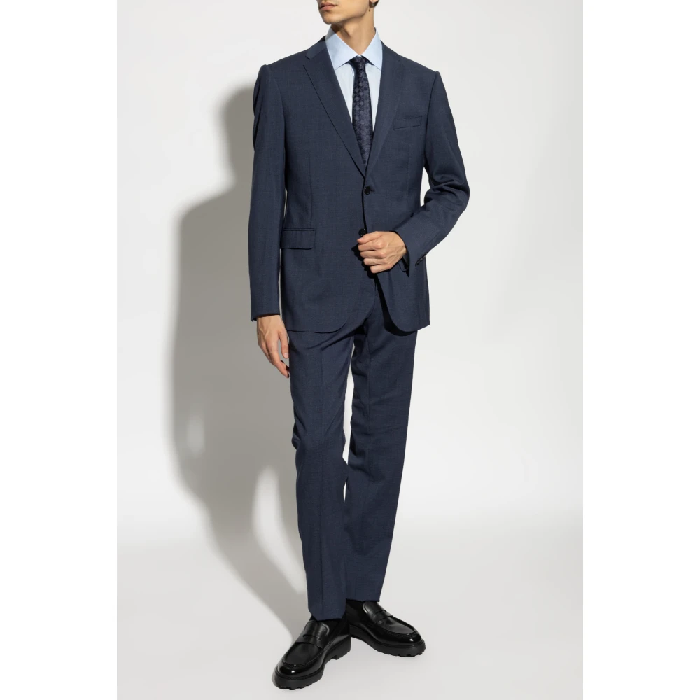 Emporio Armani Wollen pak Blue Heren