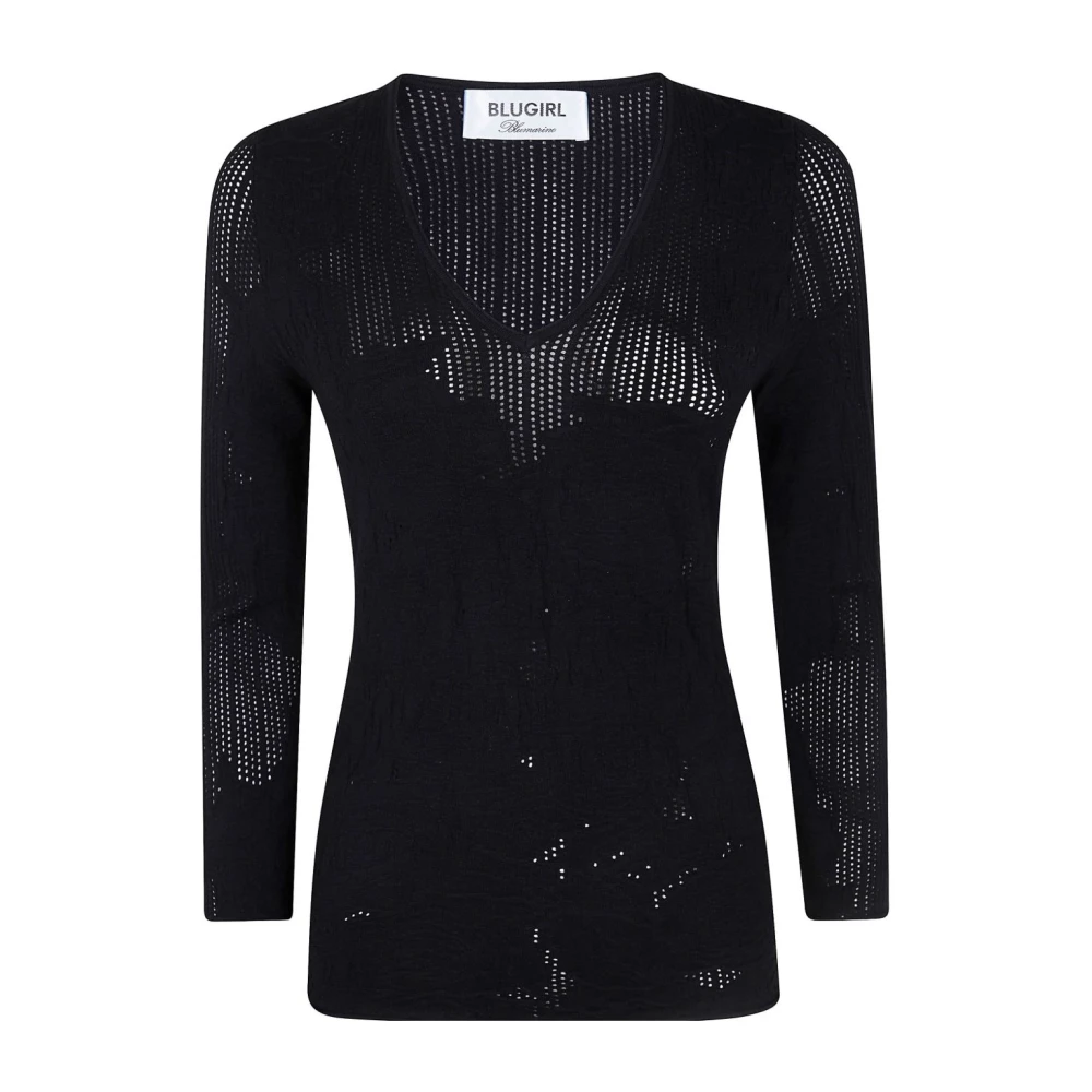 Knitwear > V-neck Knitwear - - Blugirl - Modalova