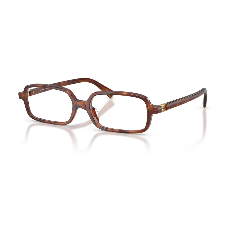 Miu Miu Women's Brown Glasses, 51 Mm, Rectangle Eyeglasses