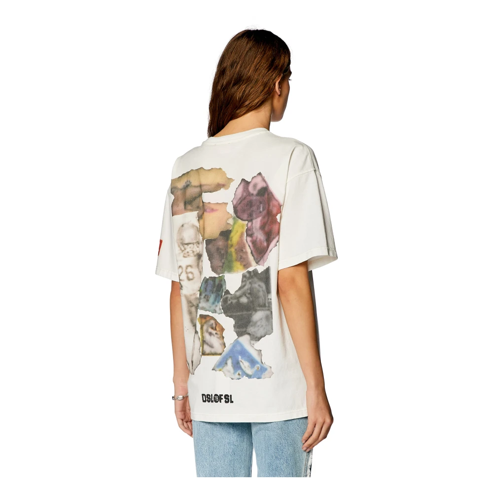 Diesel T-shirt with airbrush body prints White Dames