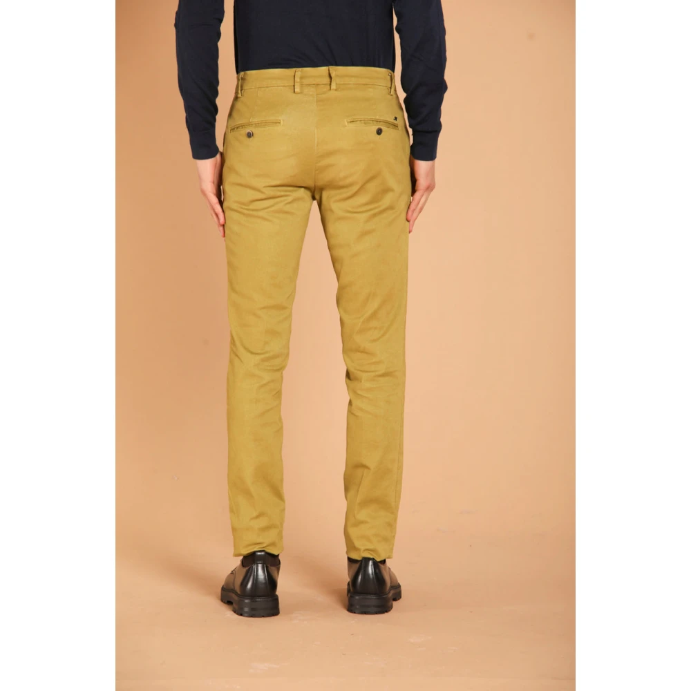 Mason's Extra Slim Fit Chino Broek Milano Style Green Heren
