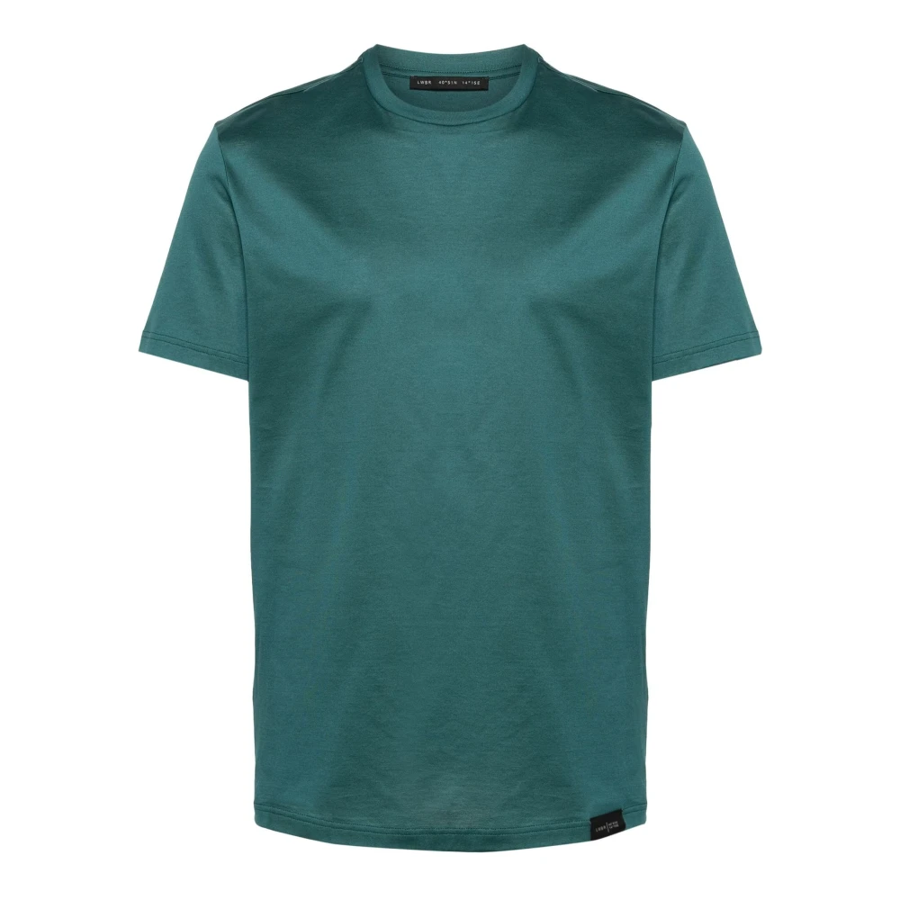 Low Brand Groene Katoenen T-shirt met Logo Green Heren