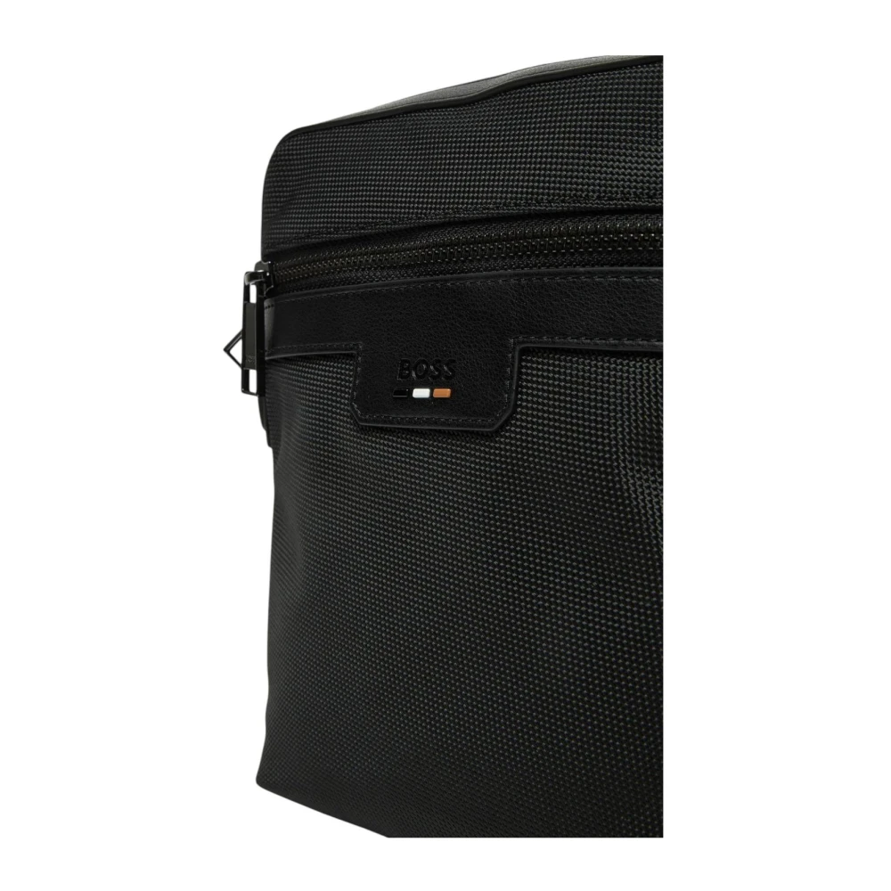 Hugo Boss Zwarte Nylon Crossbody Tas Black Heren