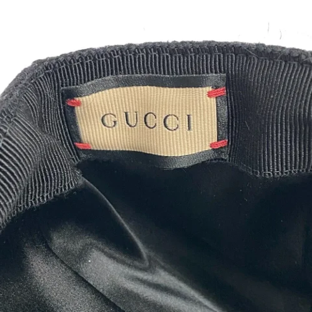 Gucci Vintage Pre-owned Wool hats Black Dames