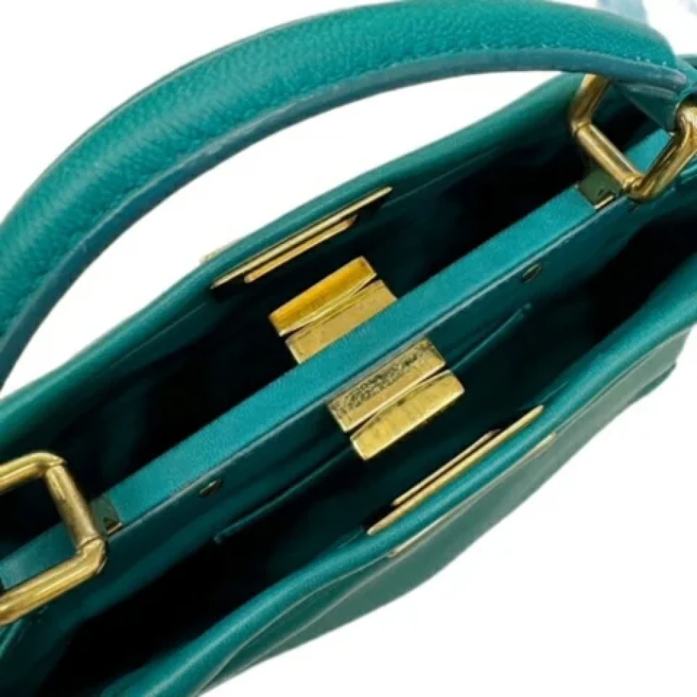 Fendi Vintage Pre-owned Leather fendi-bags Green Dames