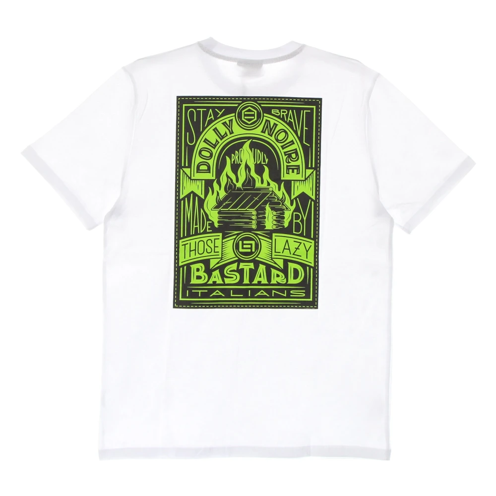 Dolly Noire Witte Tee met Geborduurde Logo's White Heren