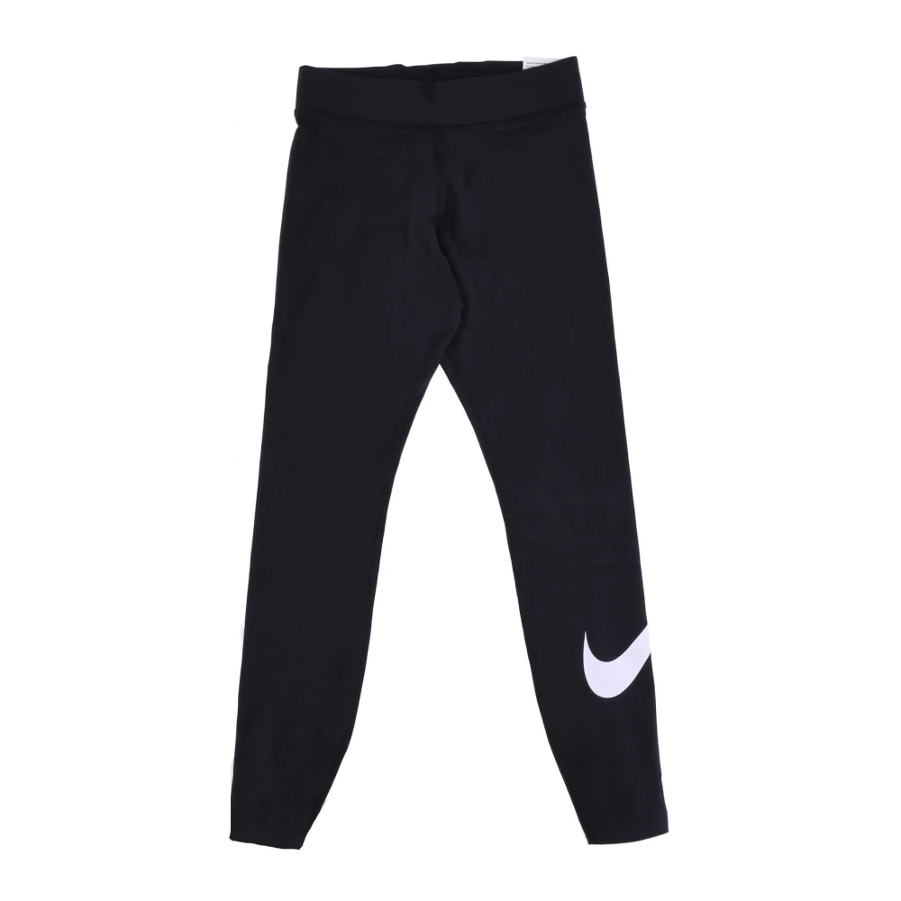 Nike Zwart Wit Essential Legging Swoosh MR Black Dames