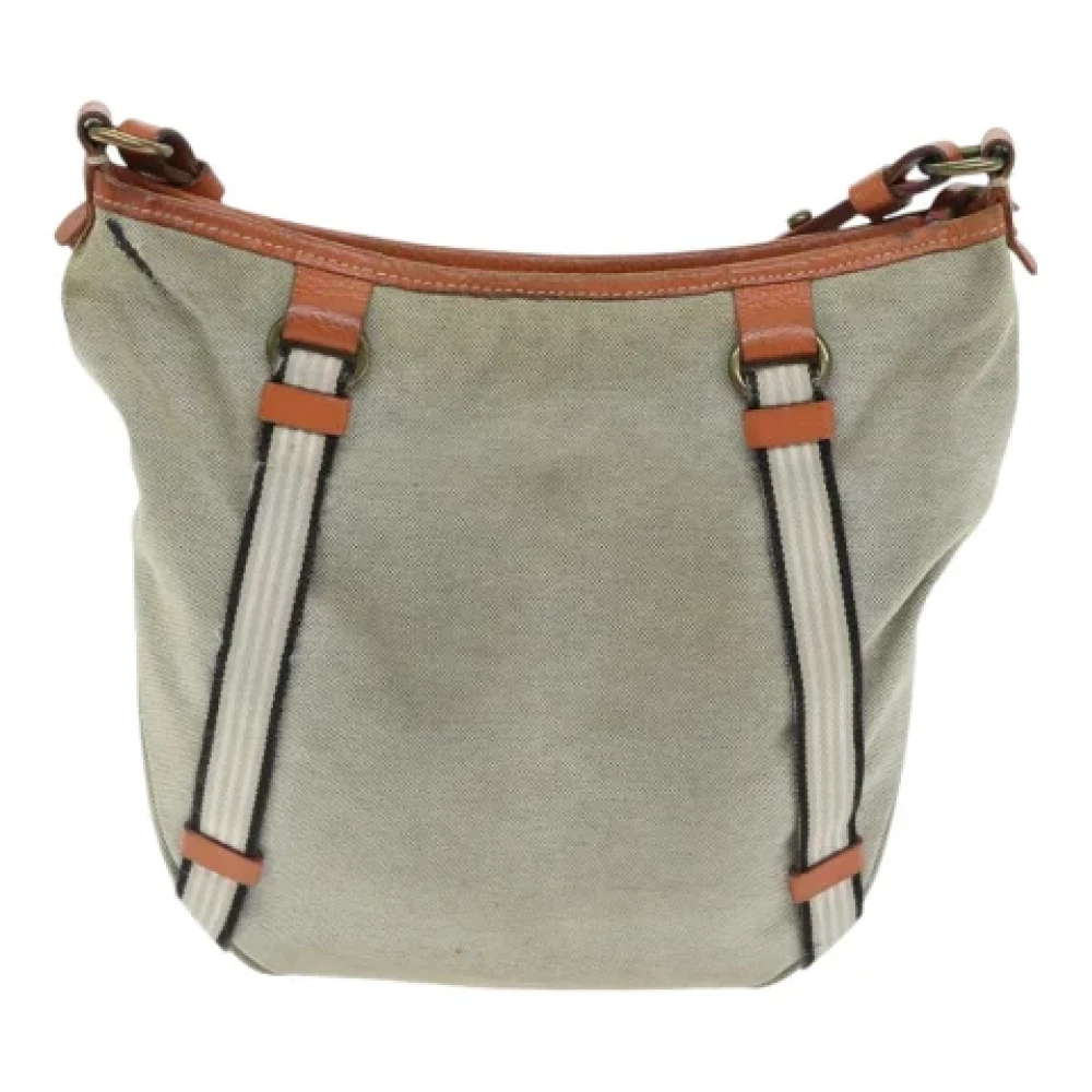 Burberry Vintage Pre-owned Canvas handbags Gray Dames