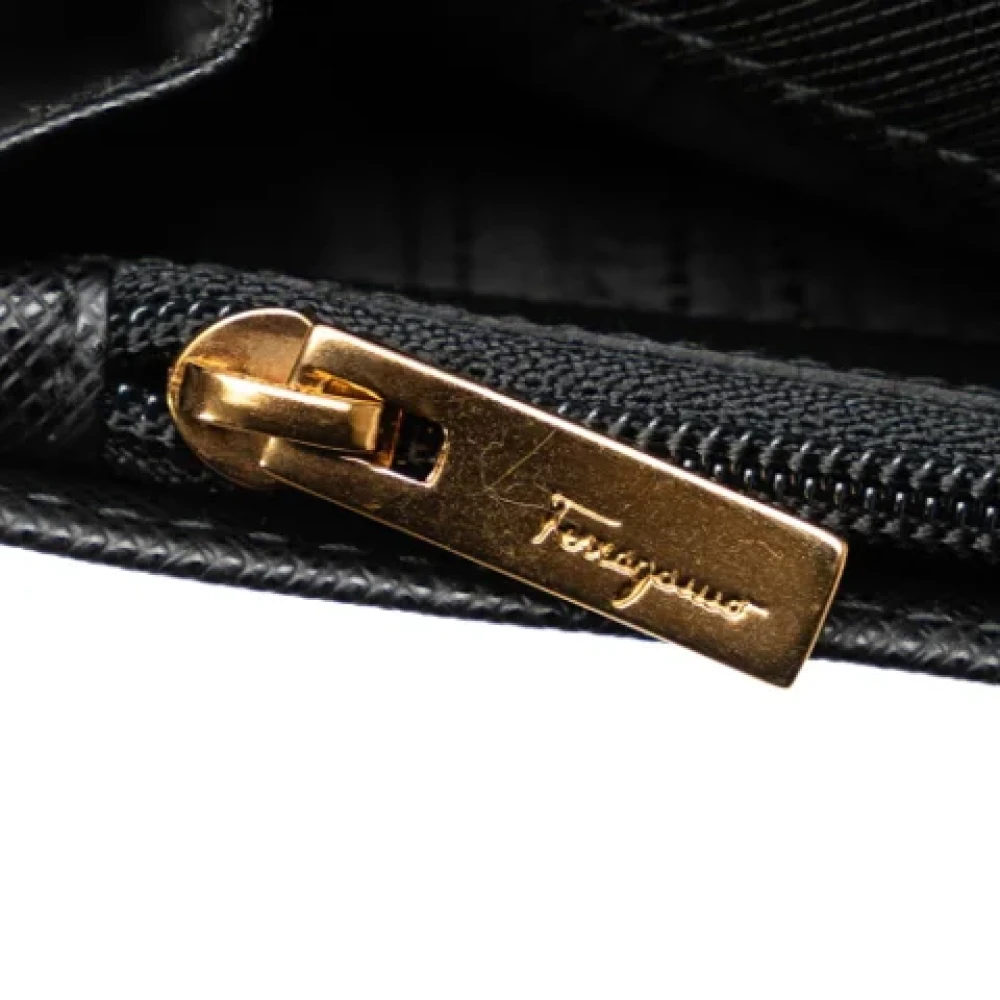 Salvatore Ferragamo Pre-owned Leather wallets Black Dames