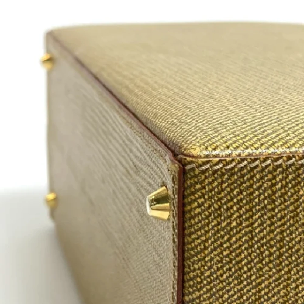 Fendi Vintage Pre-owned Leather fendi-bags Beige Dames