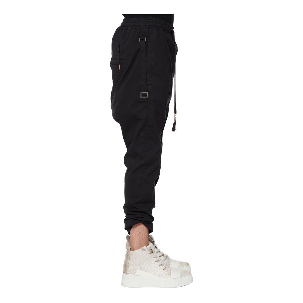 Boris Bidjan Saberi Katoenen en Linnen Broek Black Heren