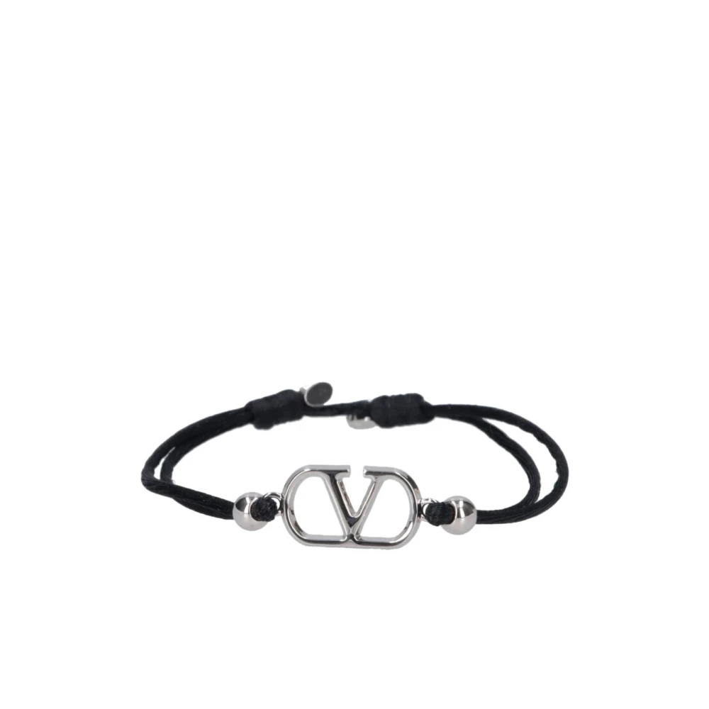 Valentino Garavani Men's Black Bijoux Bracelet With Vlogo