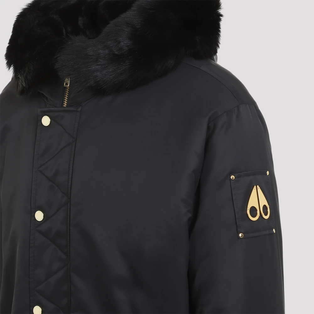 Moose Knuckles Zwarte jas voor mannen Aw24 Black Heren