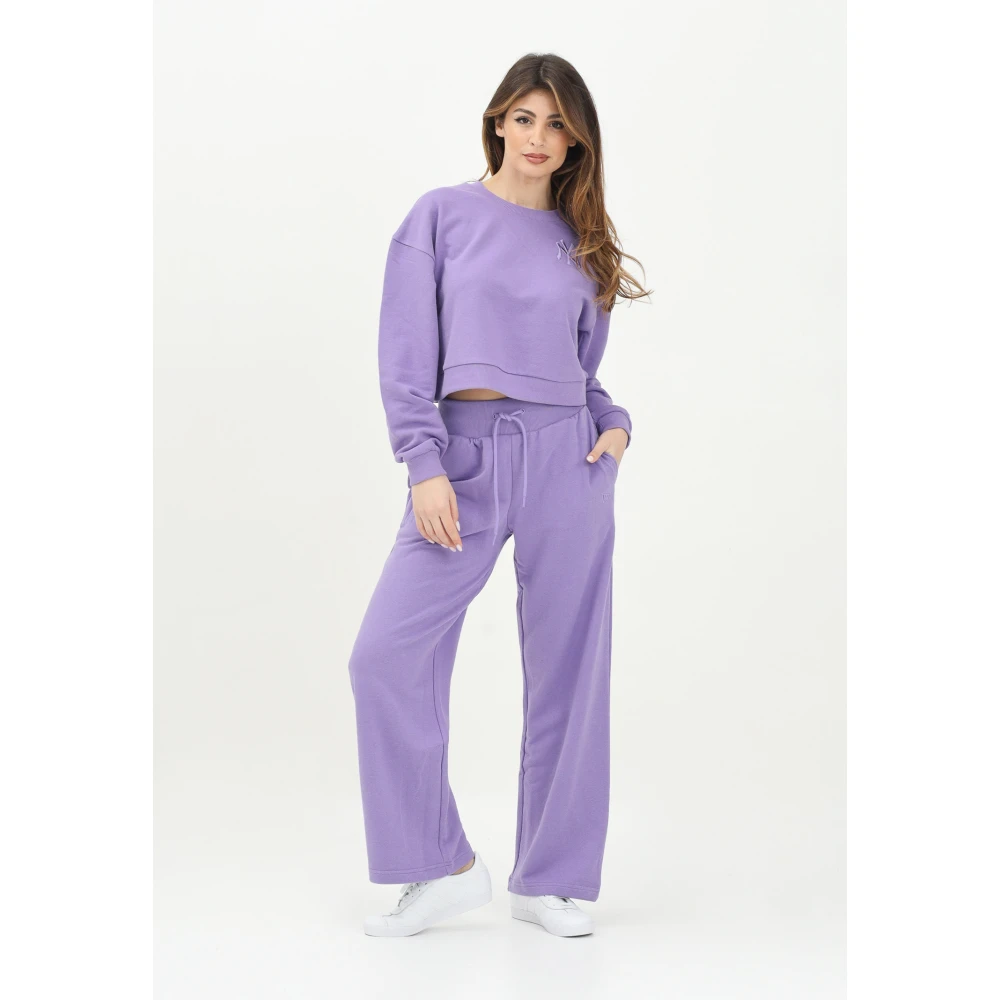 new era Casual Fleece Sportbroek Purple Dames
