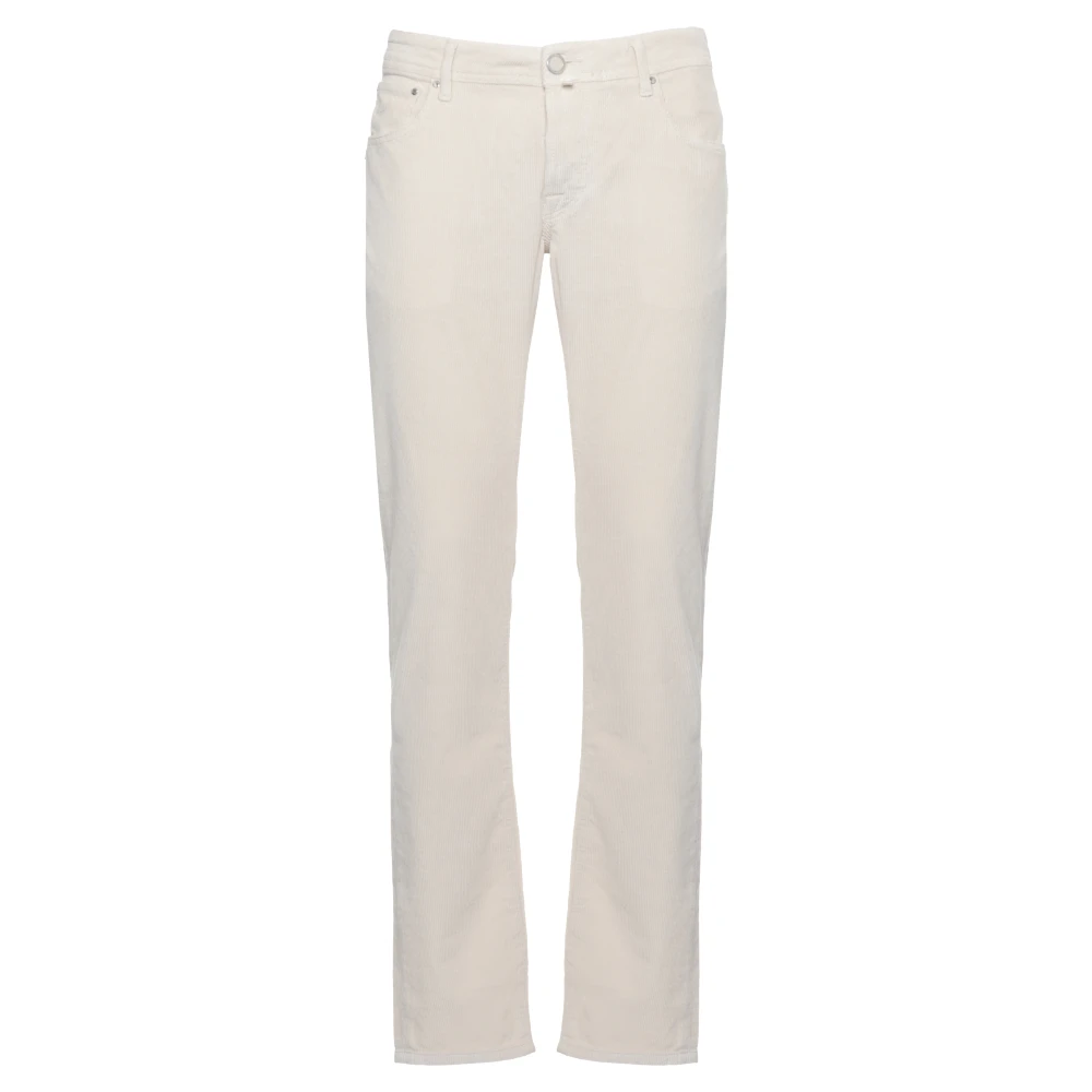 Jacob Cohën Vit Corduroy Trousers
