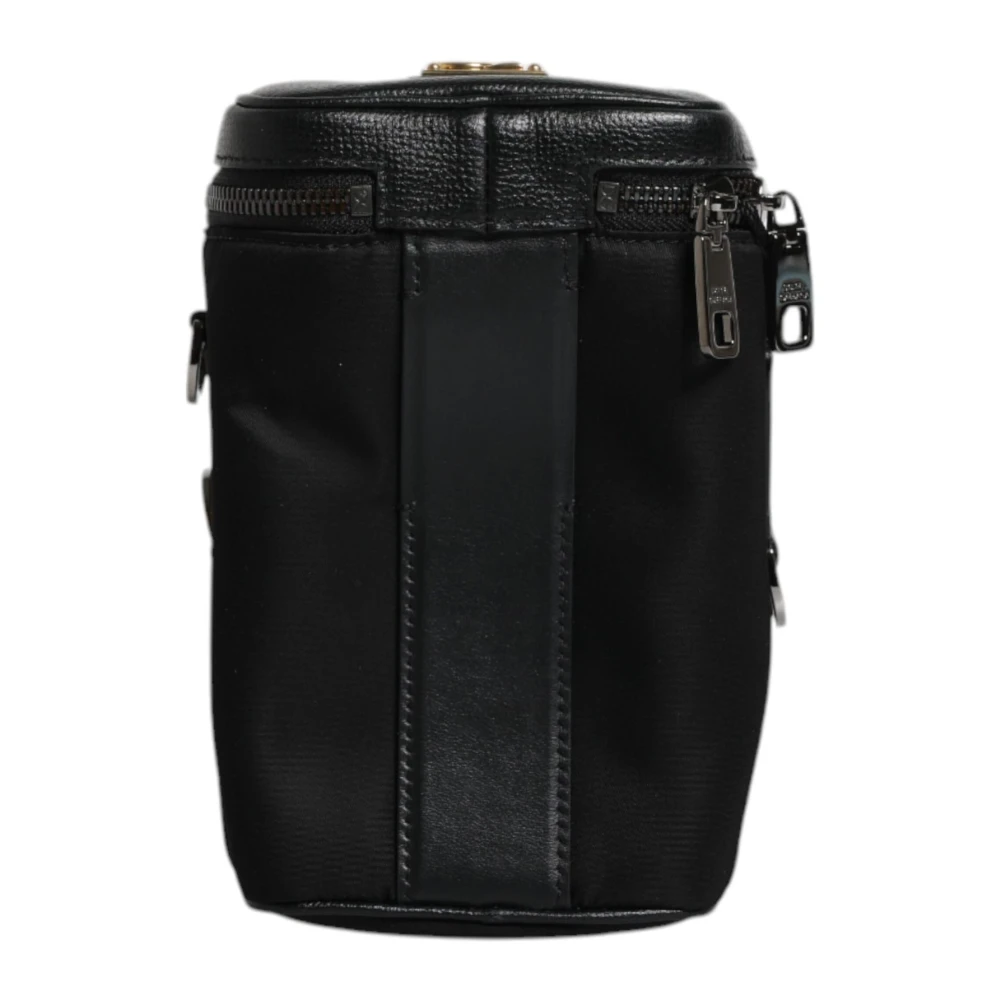Dolce & Gabbana Zwarte leren Crossbody cameratas Black Heren